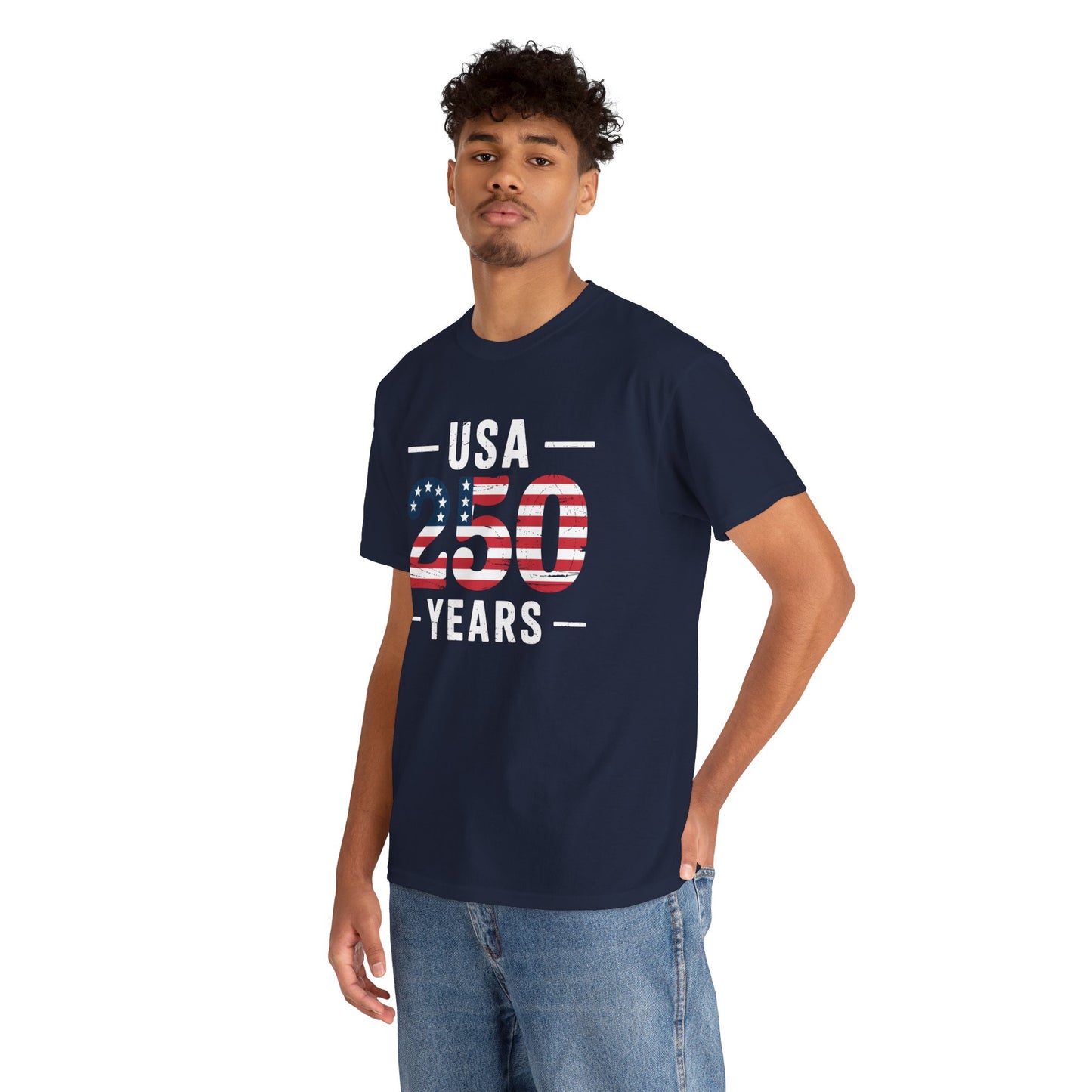 USA 250 Years Patriotic Flag Graphic T-Shirt