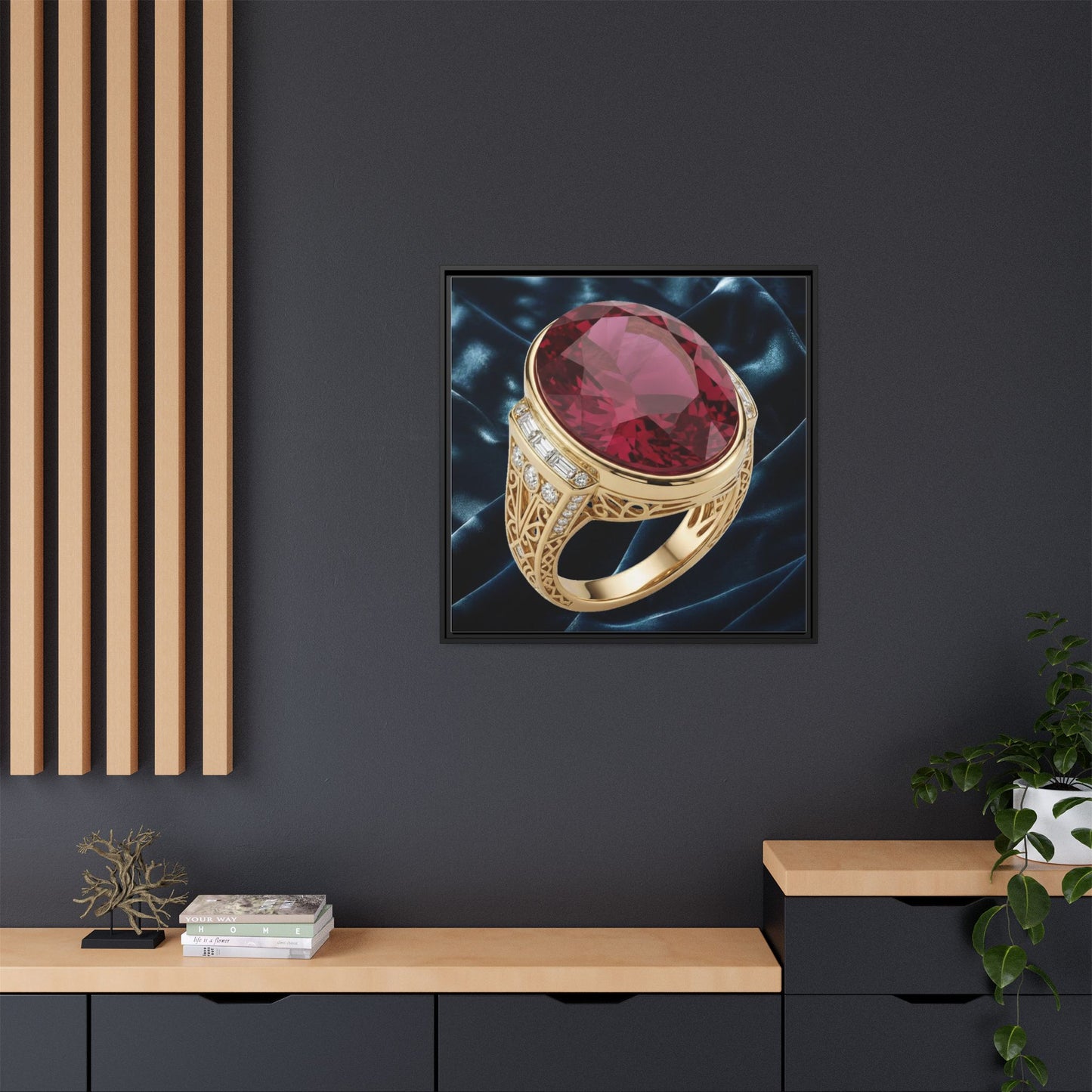 Midnight Velvet Ruby Canvas