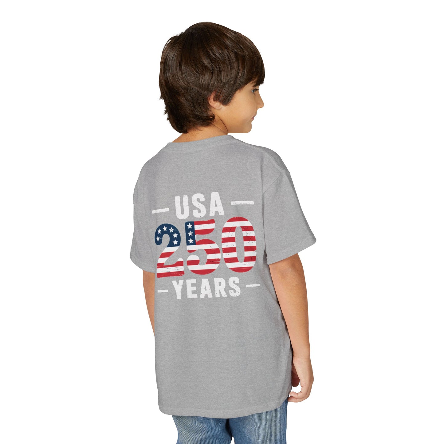 Youth USA 250 Years Patriotic Flag T-Shirt