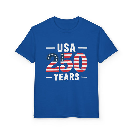 Youth USA 250 Years Patriotic Flag T-Shirt