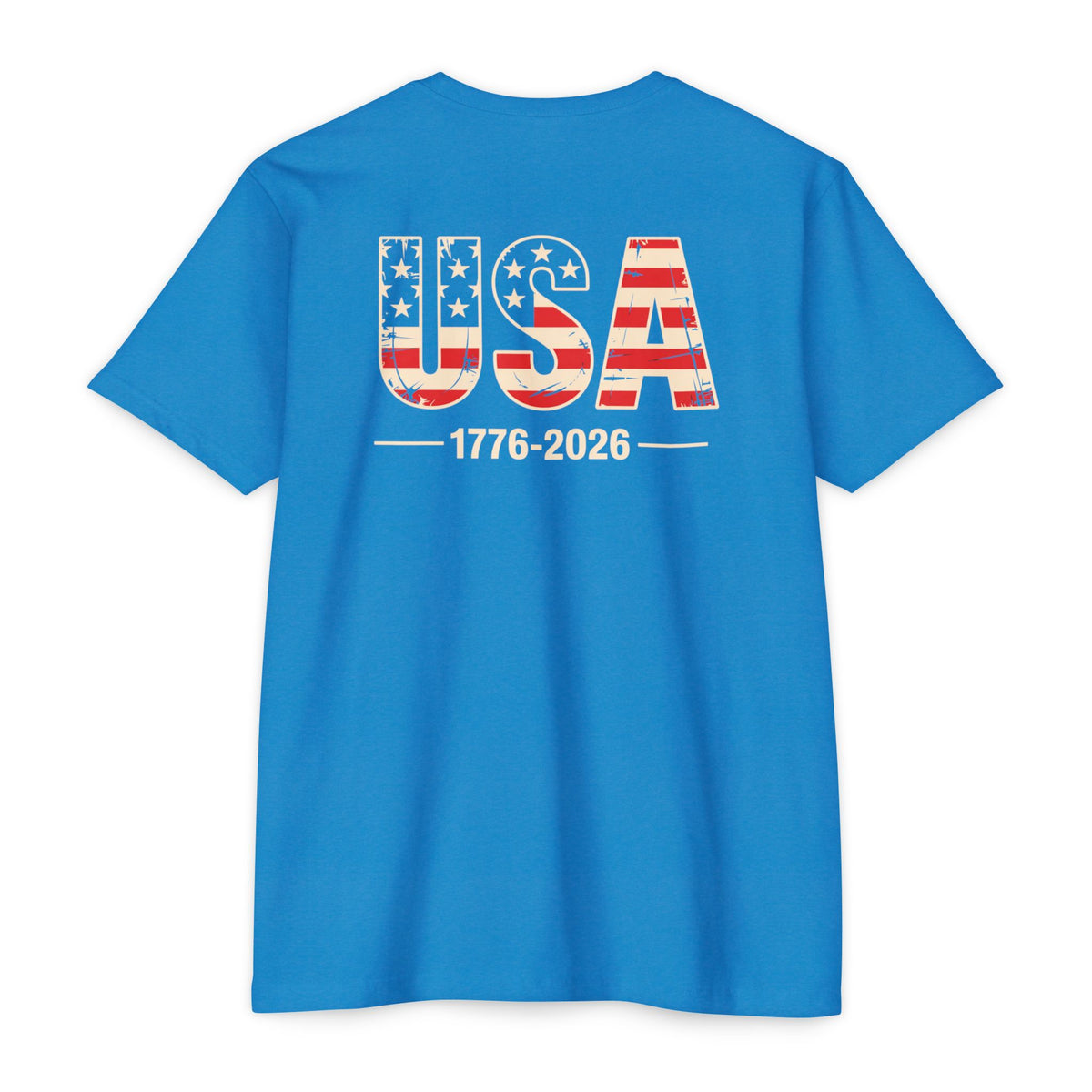 USA 1776-2026 Patriotic Flag Graphic T-Shirt