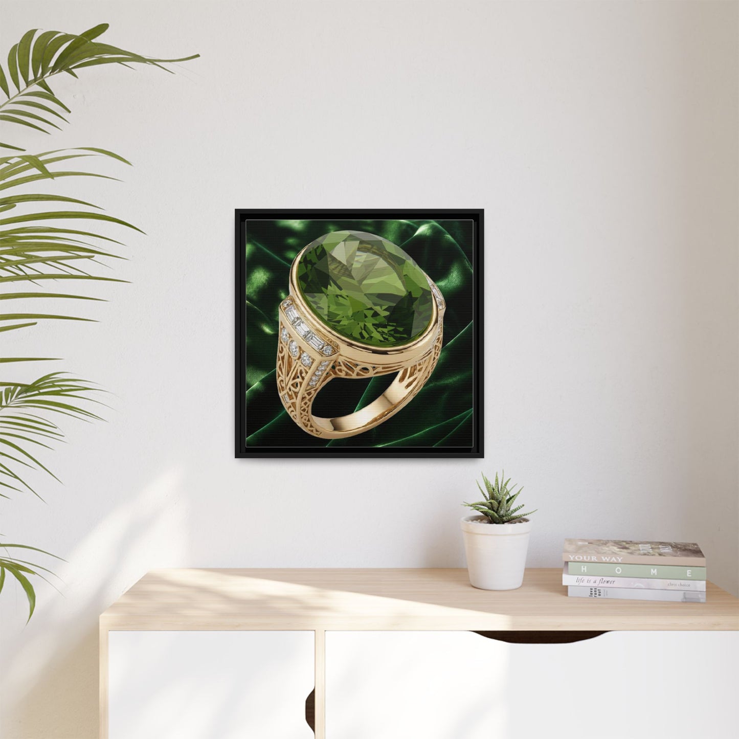 Peridot Emerald Radiance Ring Canvas