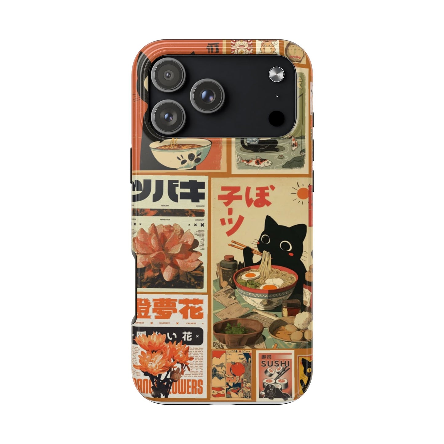 Retro Cat Collage Apple Phone Case