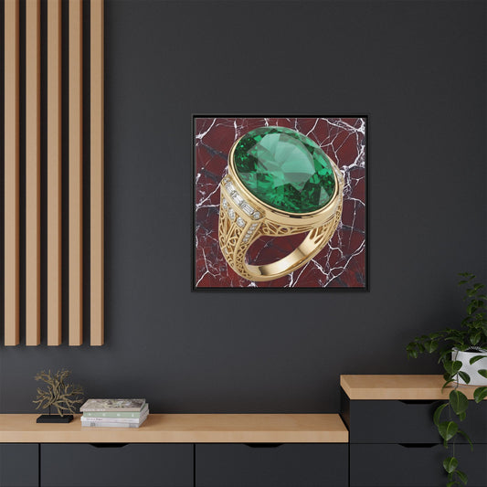 Burgundy Emerald Statement Canvas