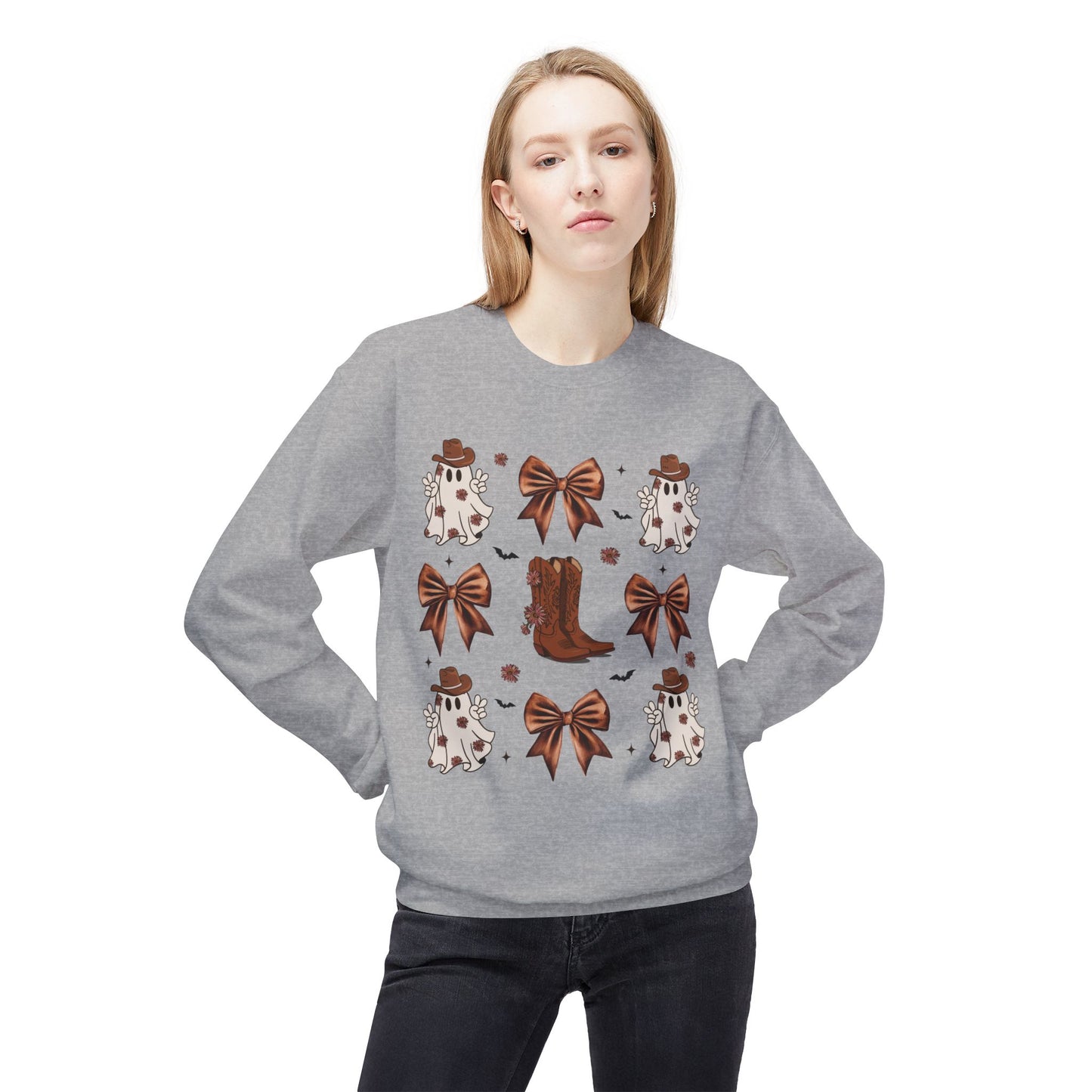 Autumn Floral Graphic Women's Crewneck Sweatshirt