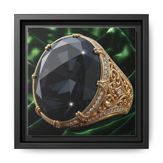 Black Diamond Emerald Velvet Canvas
