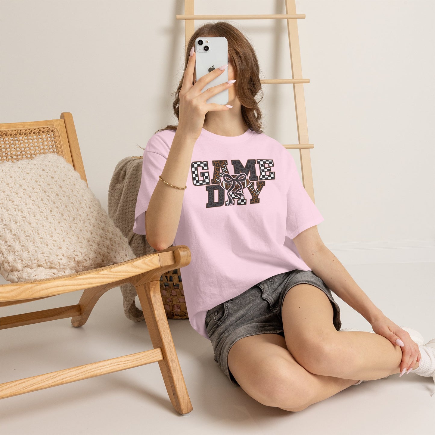 Game Day Leopard Football T-Shirt