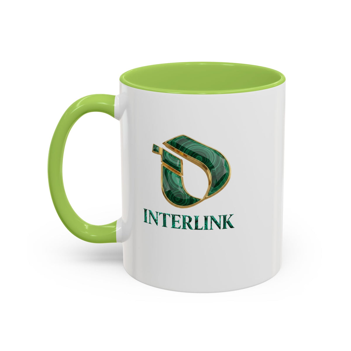 Malachite Vein Interlink Two-Tone Ceramic Mug