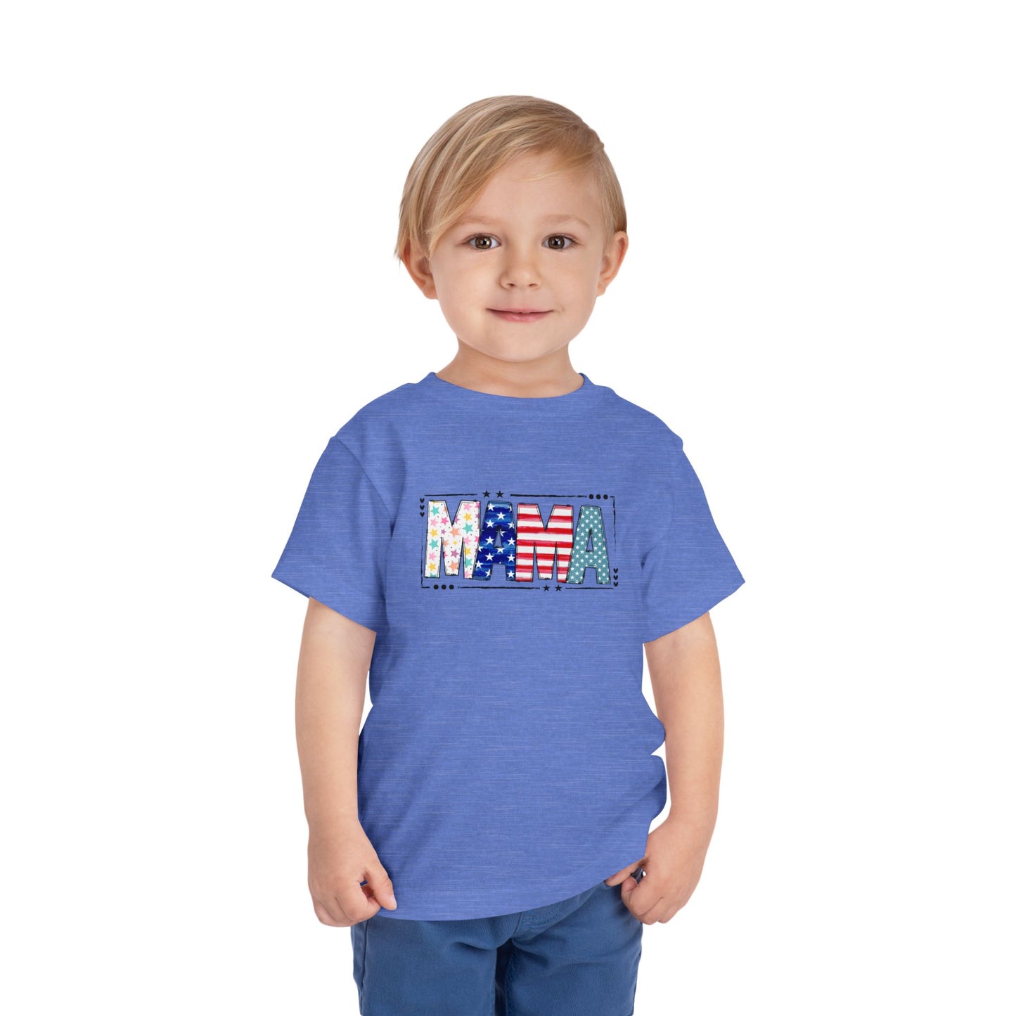 Toddler MAMA Patchwork Stars & Stripes T-Shirt