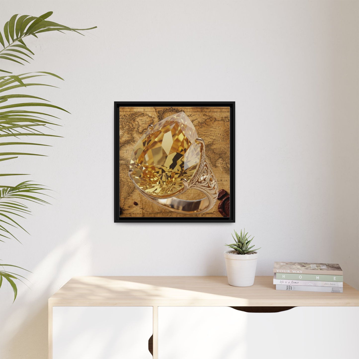 Antiquarian Ring Framed Canvas