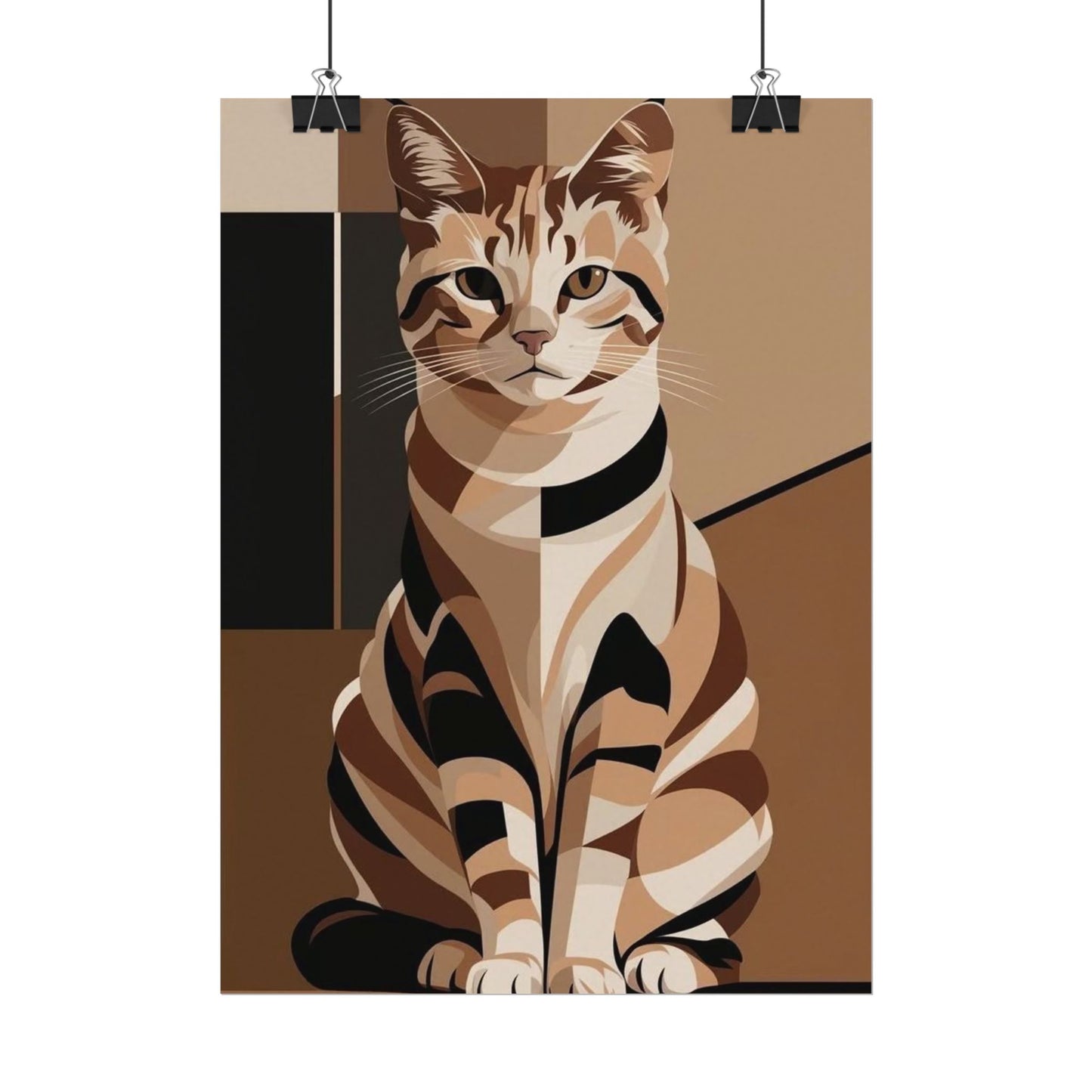 Feline Geometry Poster