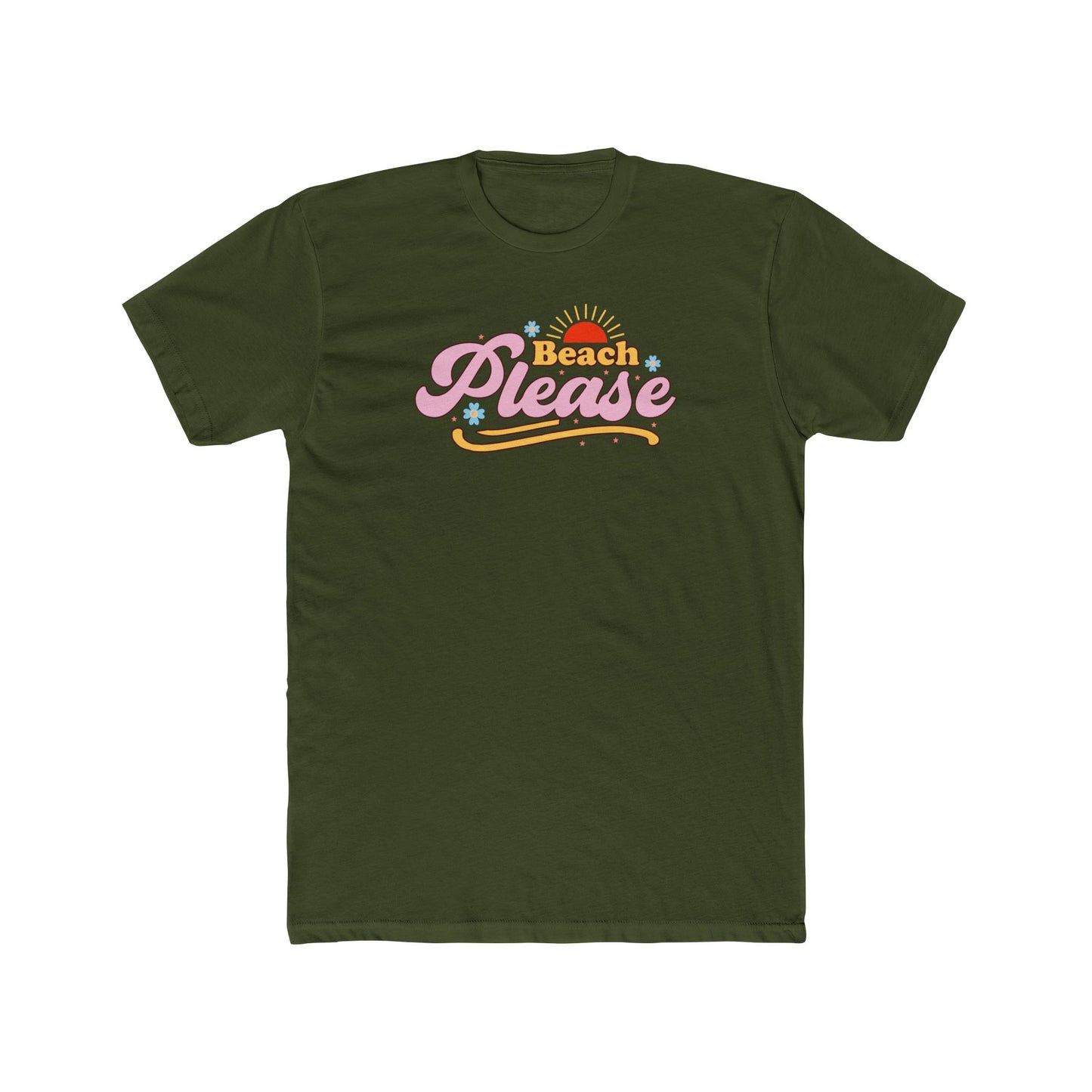 Beach Please Retro Sunset Tee