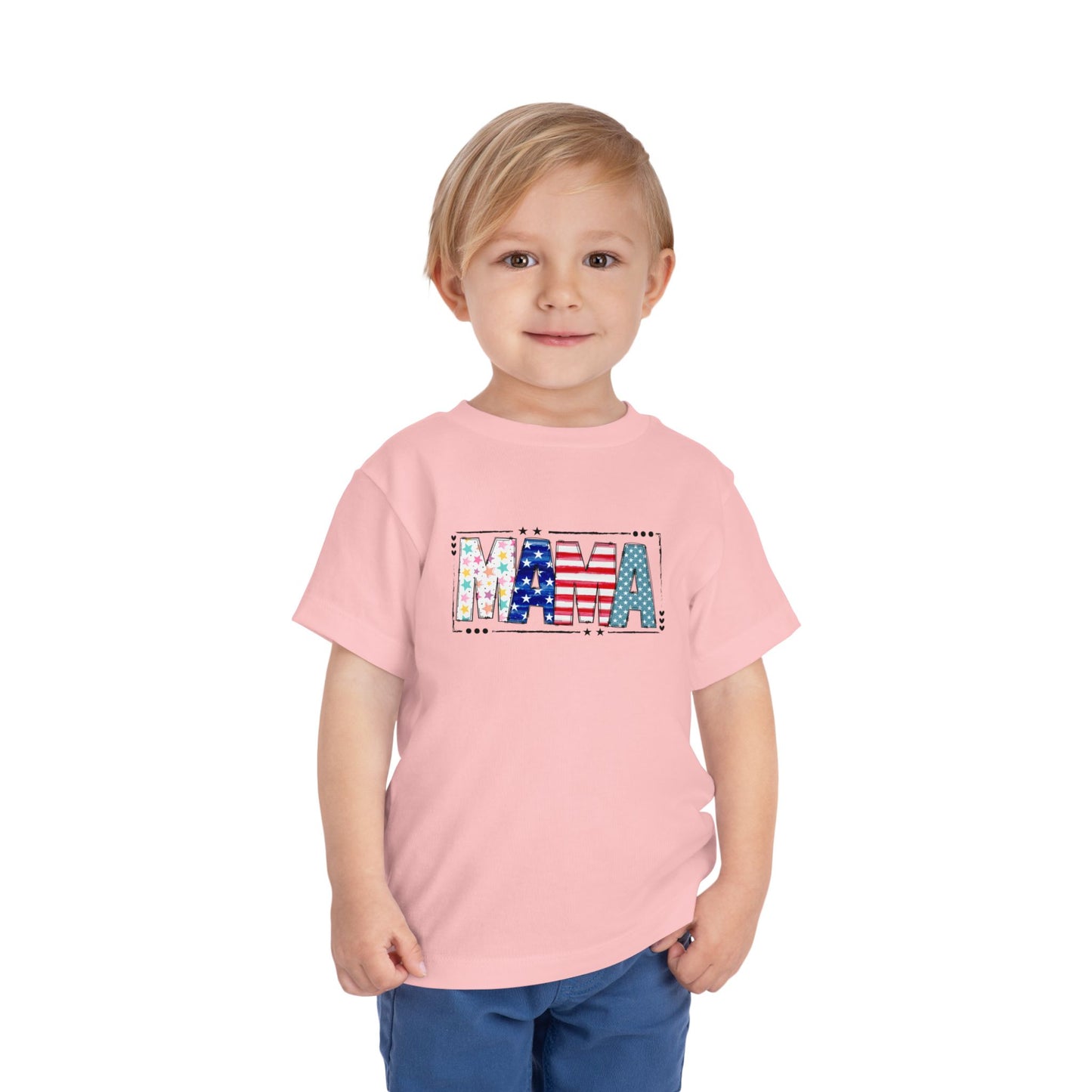 Toddler MAMA Patchwork Stars & Stripes T-Shirt