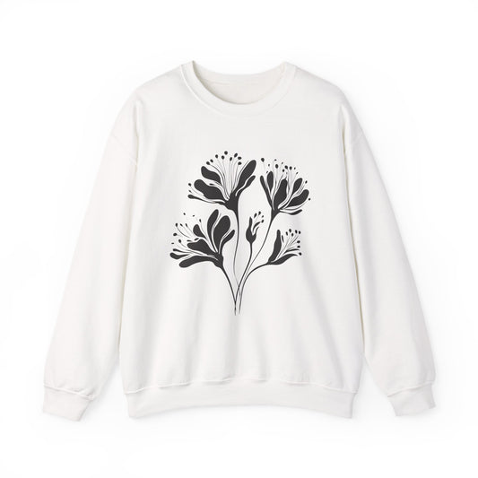 Minimal Floral Line Art Sweatshirt