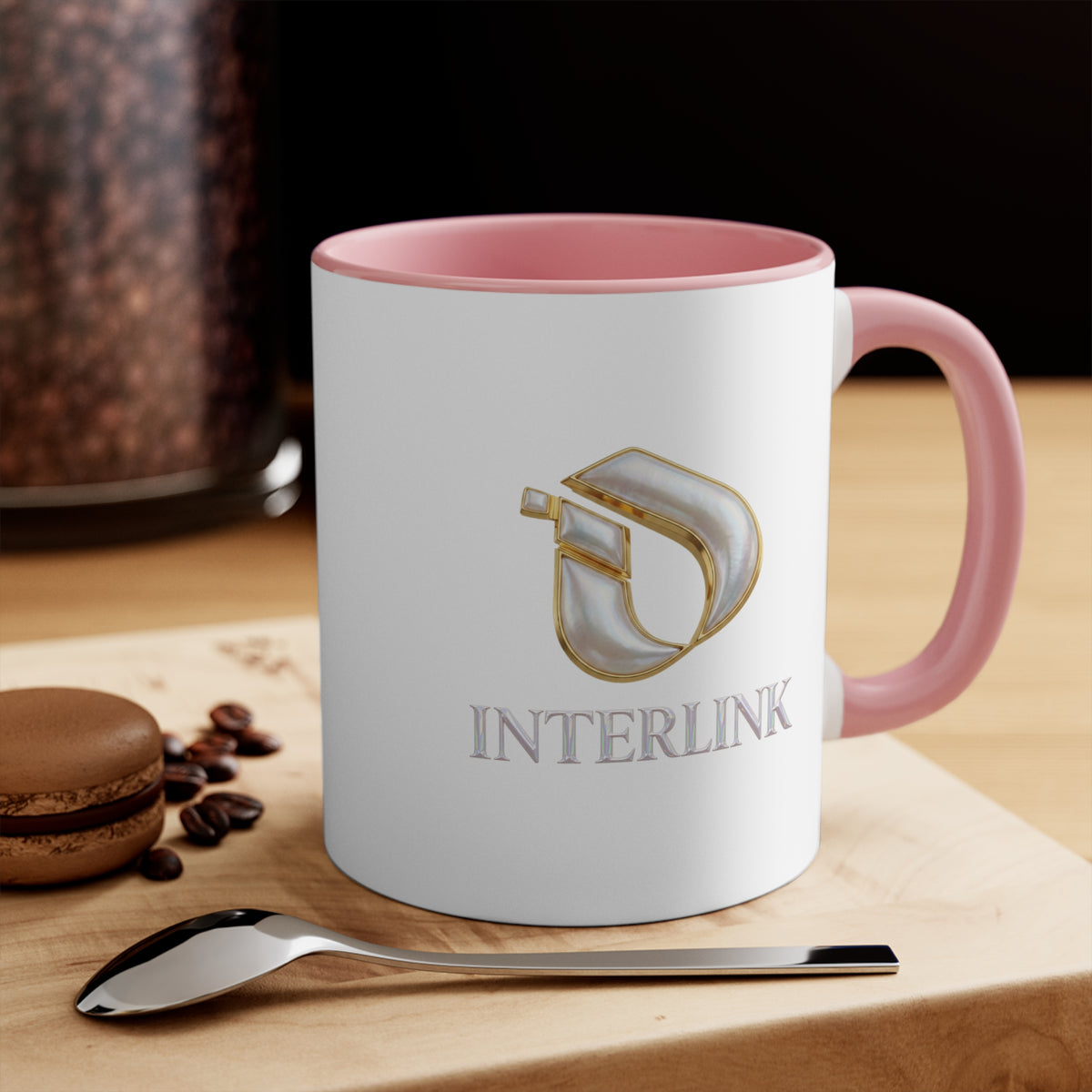 Pearl Glow Interlink Color Accent Ceramic Mug