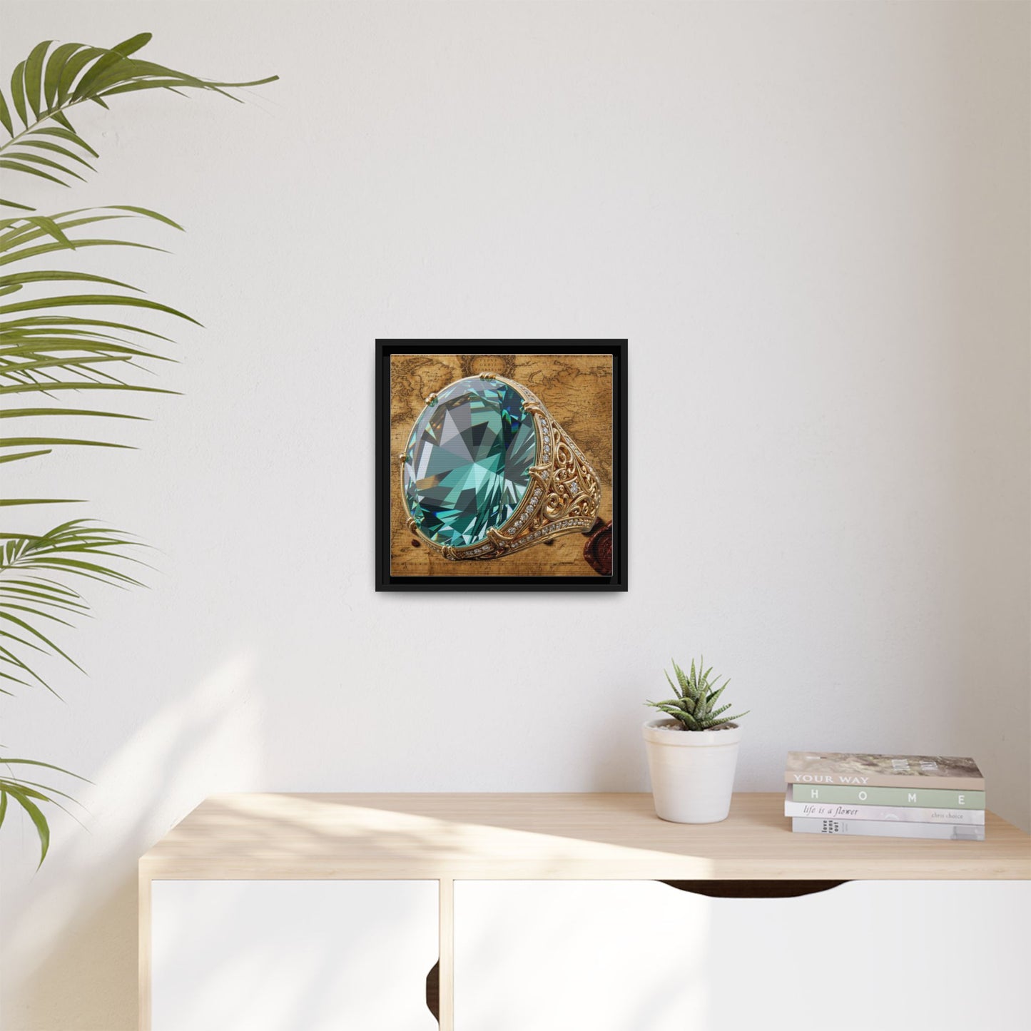 Prismatic Tourmaline Statement Ring Framed Canvas