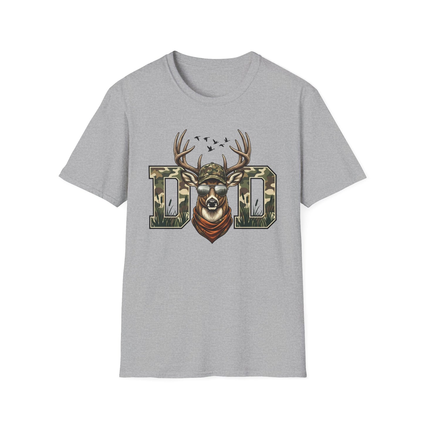 Dad Camo Deer Graphic T-Shirt