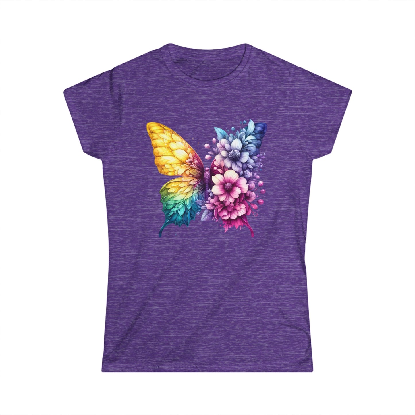 Floral Rainbow Butterfly Women’s T-Shirt