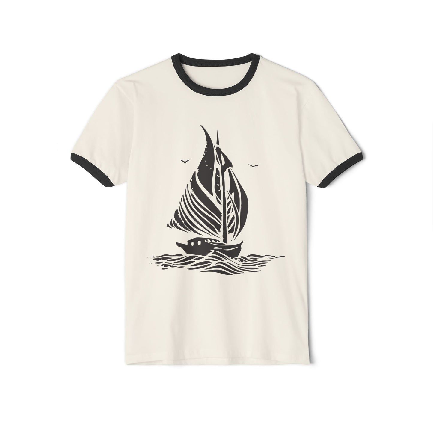 Vintage Sailboat Ringer Tee