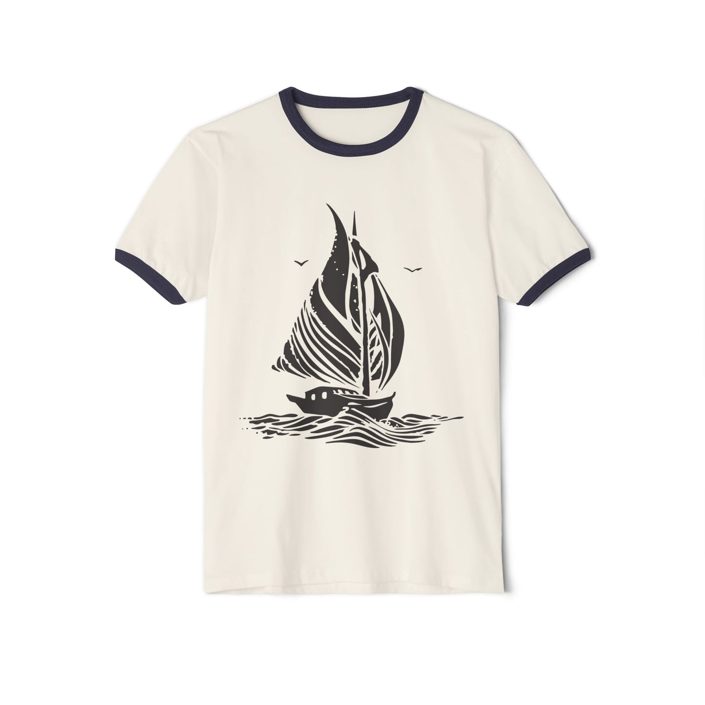 Vintage Sailboat Ringer Tee