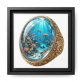Coral Locket Framed Art