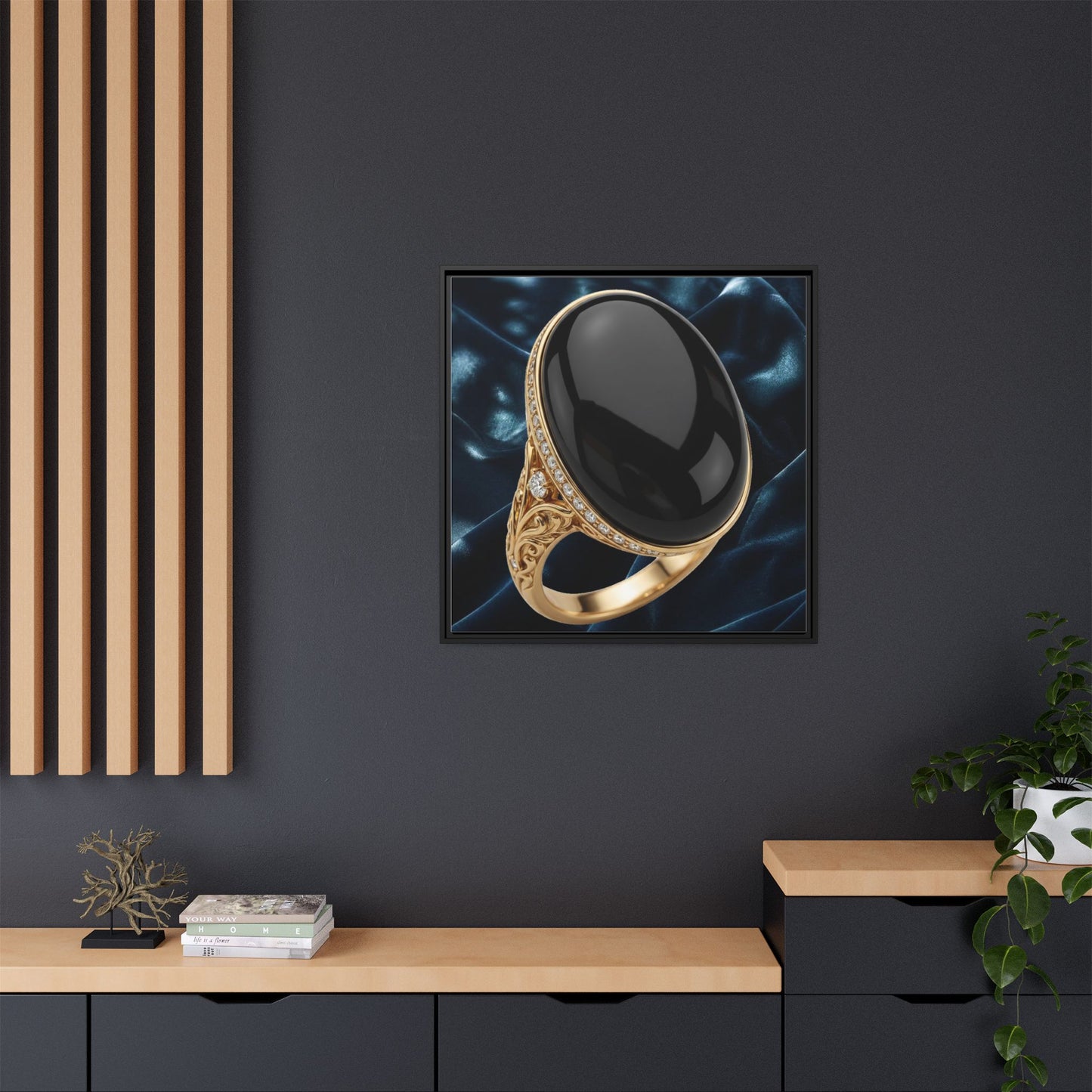 Midnight Onyx Velvet Canvas