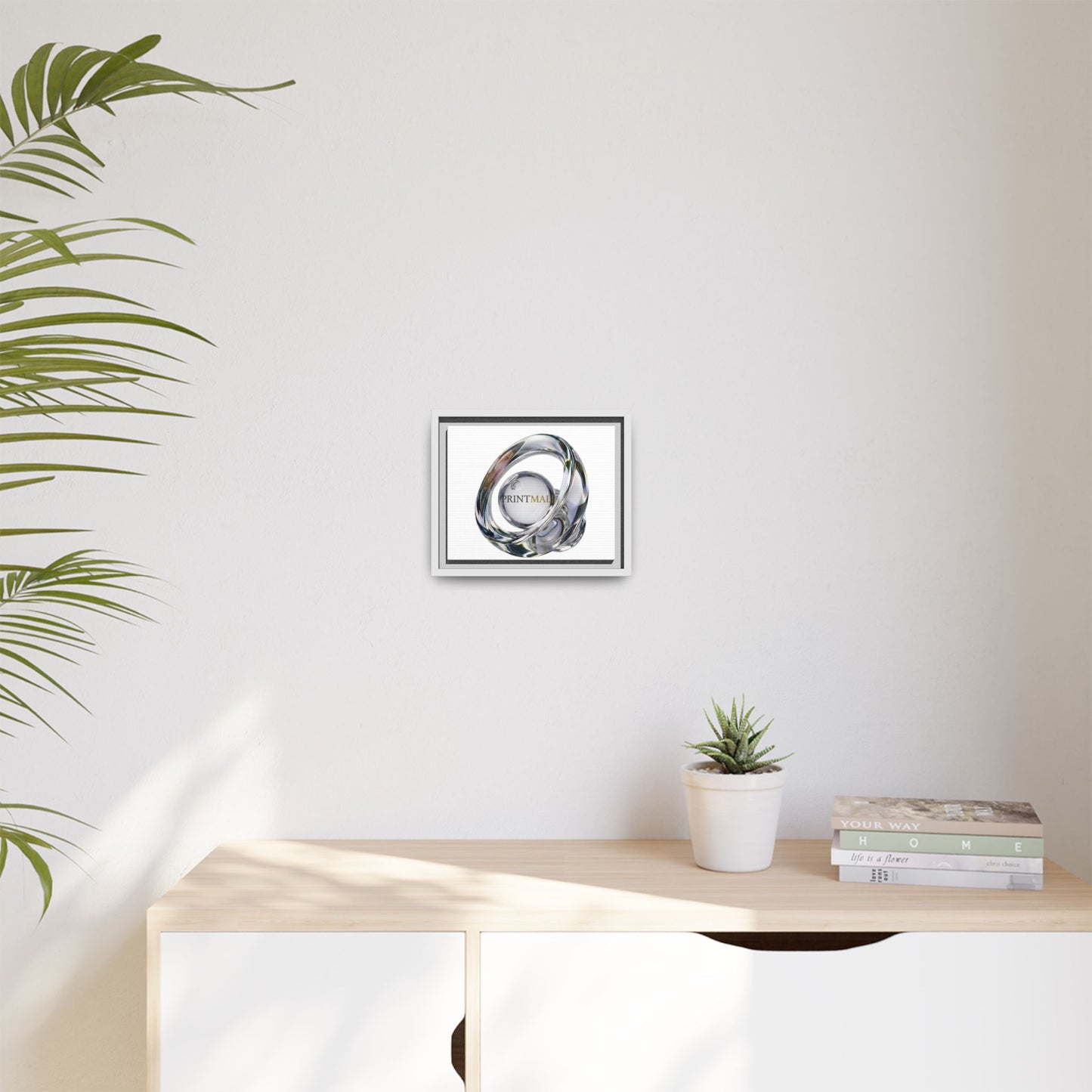 Sculptural Chrome Orbit Canvas