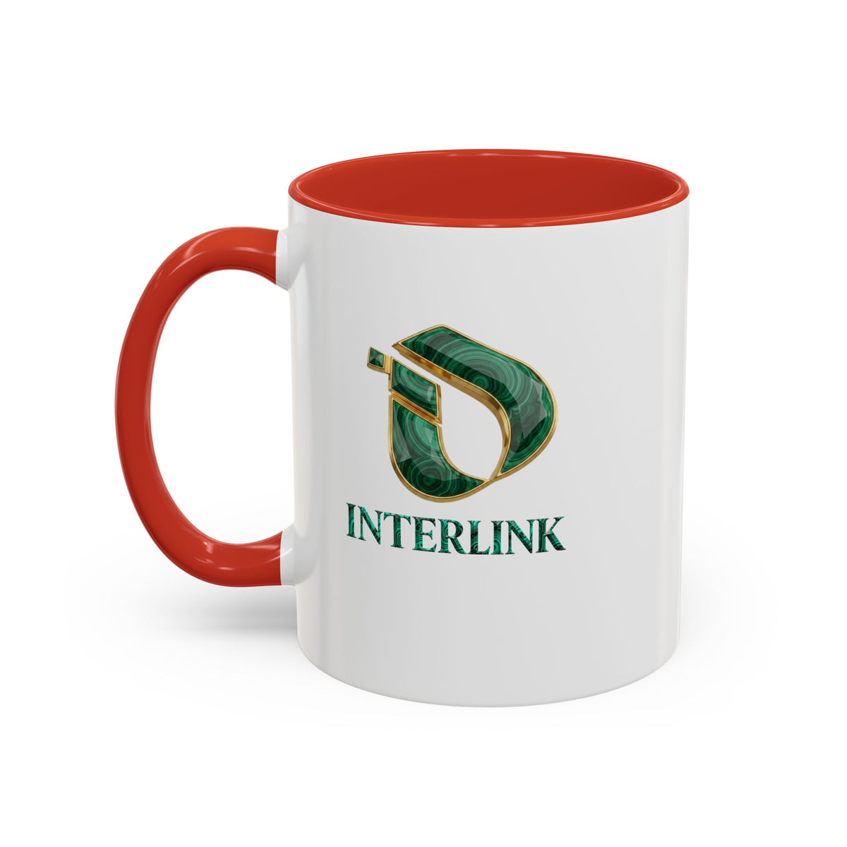 Malachite Vein Interlink Two-Tone Ceramic Mug