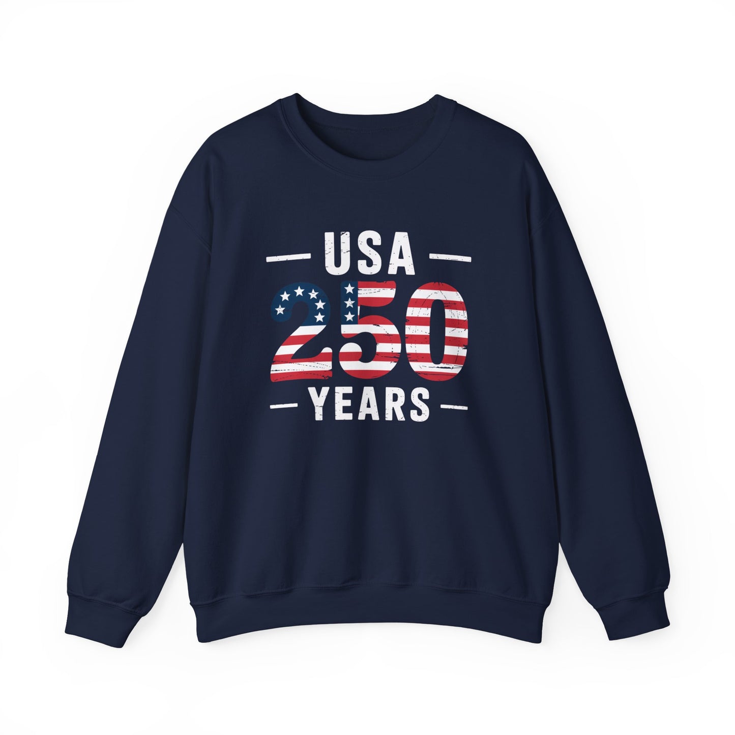 USA 250 Years Patriotic Crewneck Sweatshirt