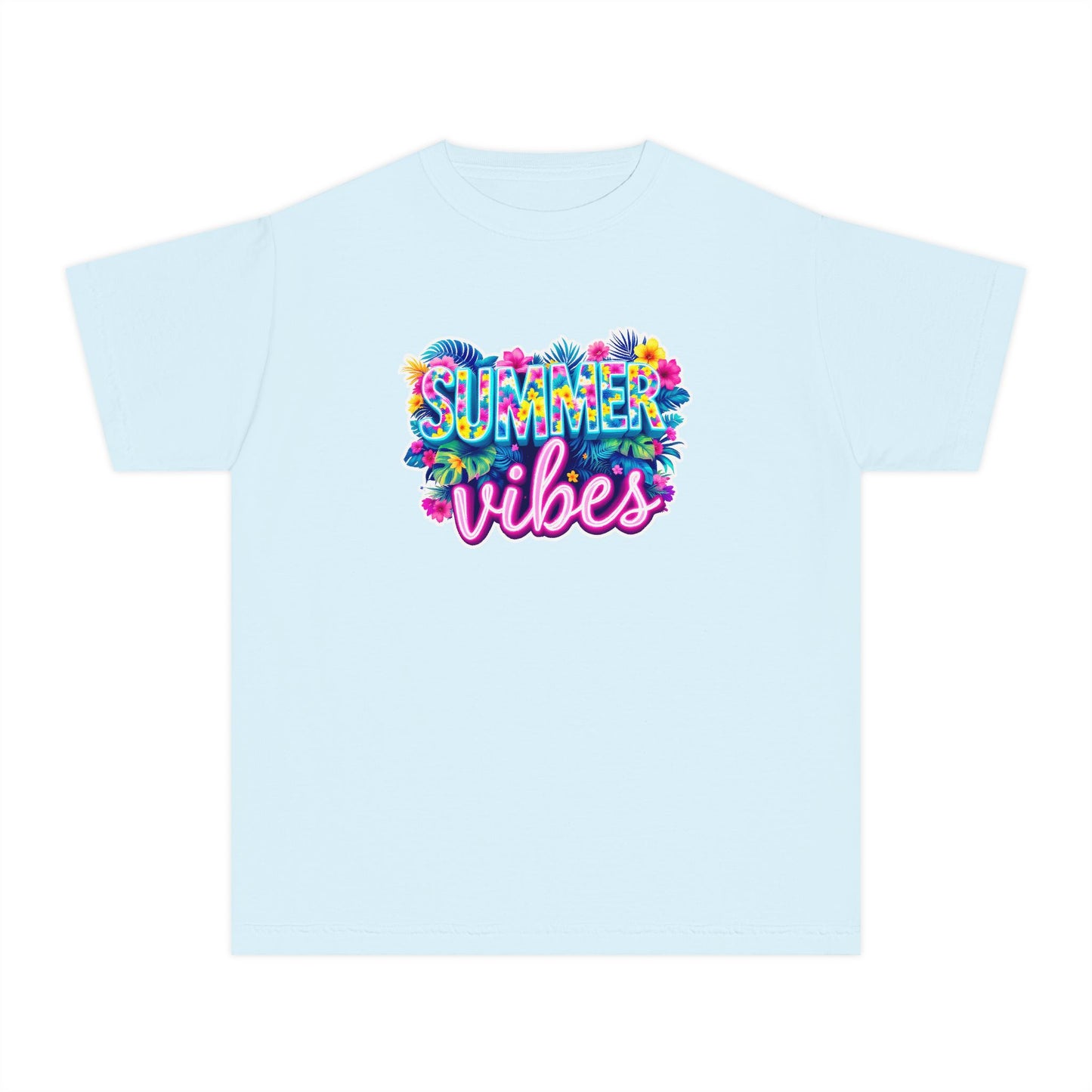 Summer Vibes Floral Youth Tee
