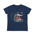 Watercolor Red Pagoda Front Print Women’s Tee