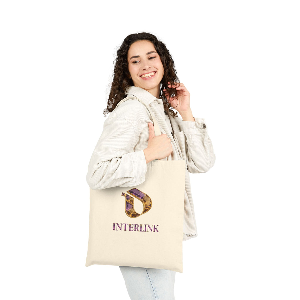 Ametrine Facetline Interlink Heavy Canvas Tote