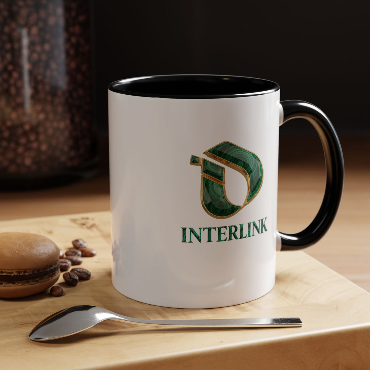 Malachite Vein Interlink Two-Tone Ceramic Mug