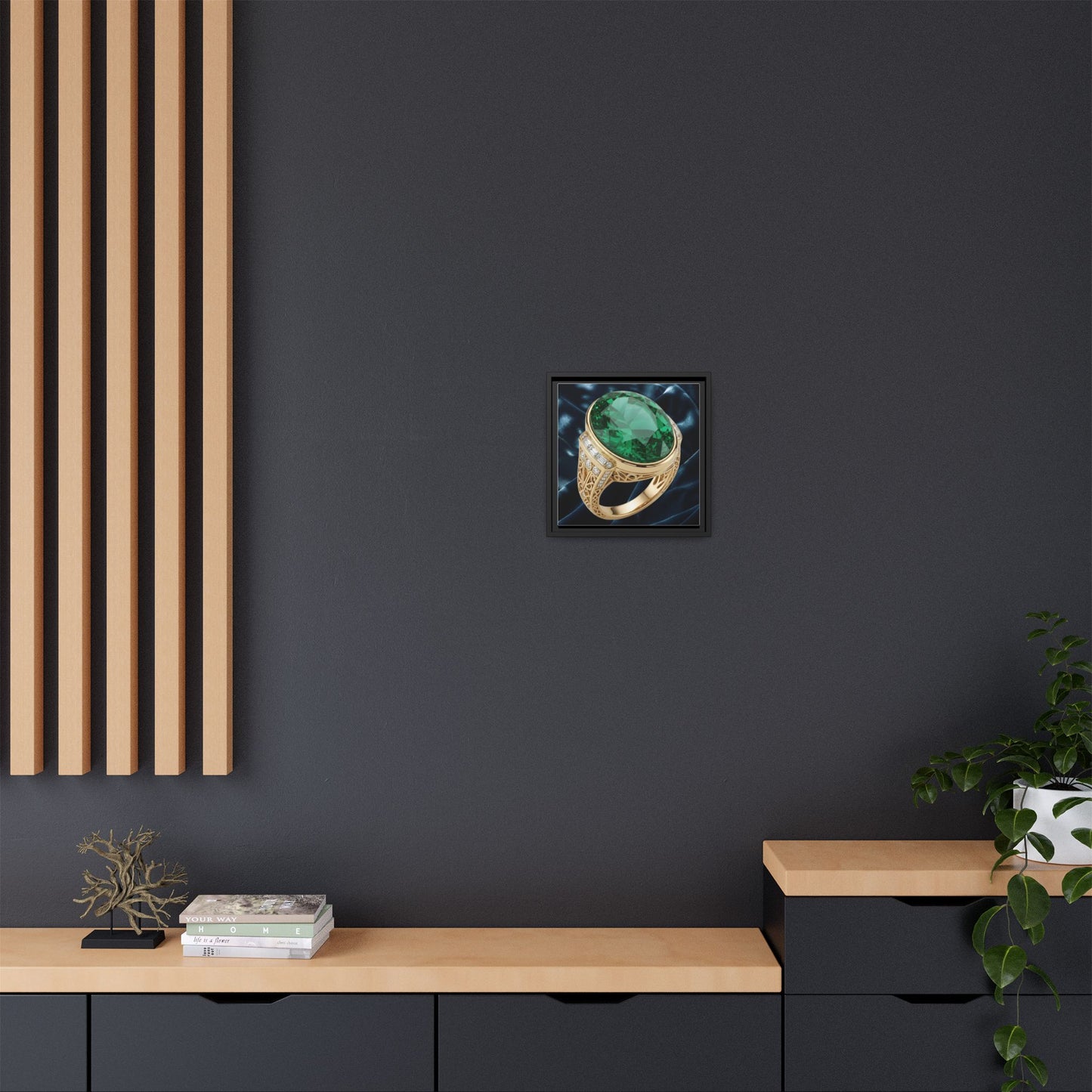 Midnight Velvet Emerald Canvas