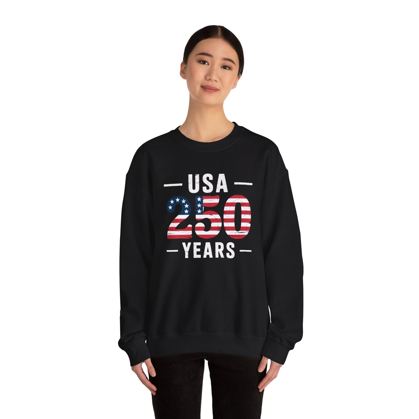 USA 250 Years Patriotic Crewneck Sweatshirt