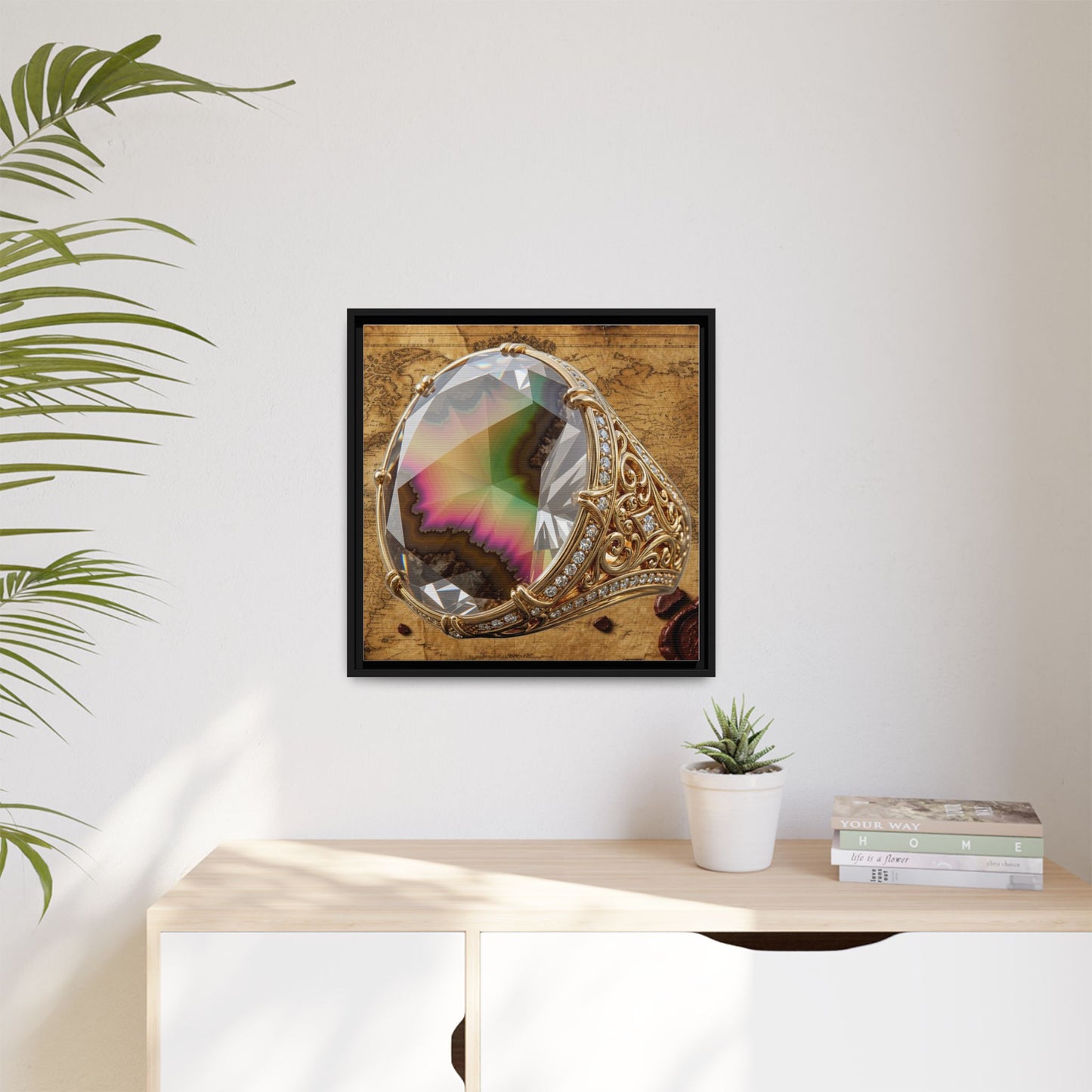 Zultanite Gemstone Ring Framed Canvas
