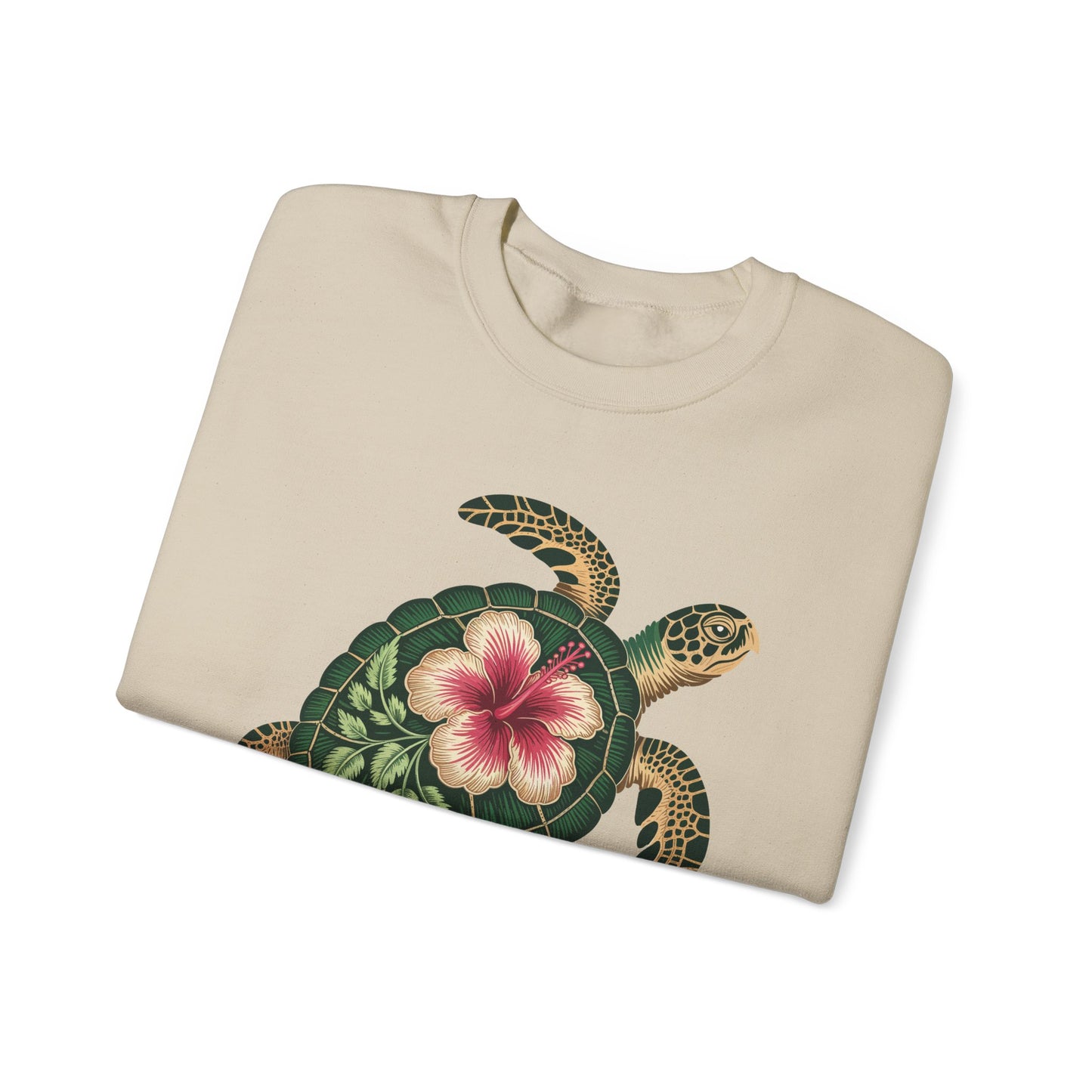 Sea Turtle Floral Graphic Women's Crewneck Sweatshirt