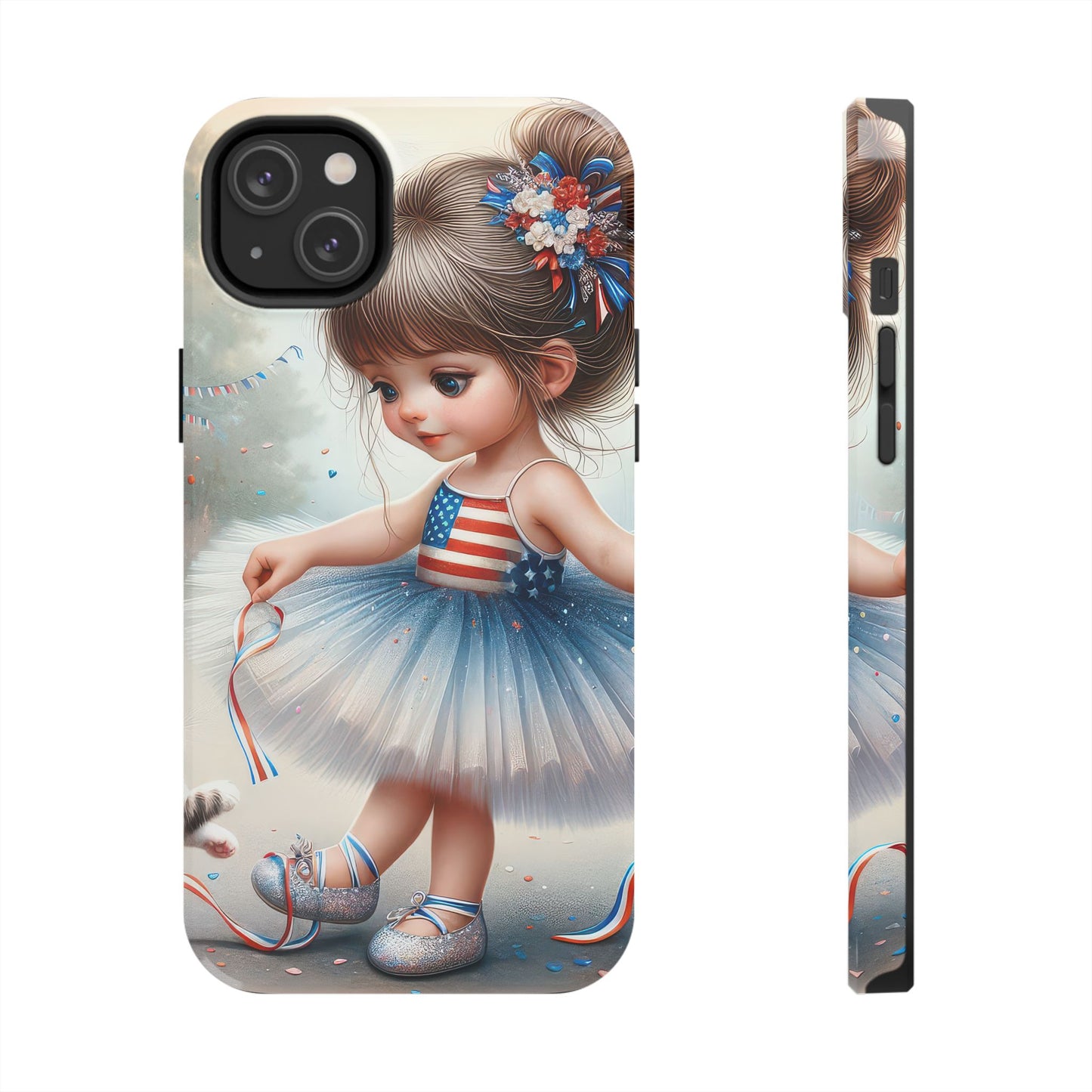 Little Patriot Girl Tough Phone Case