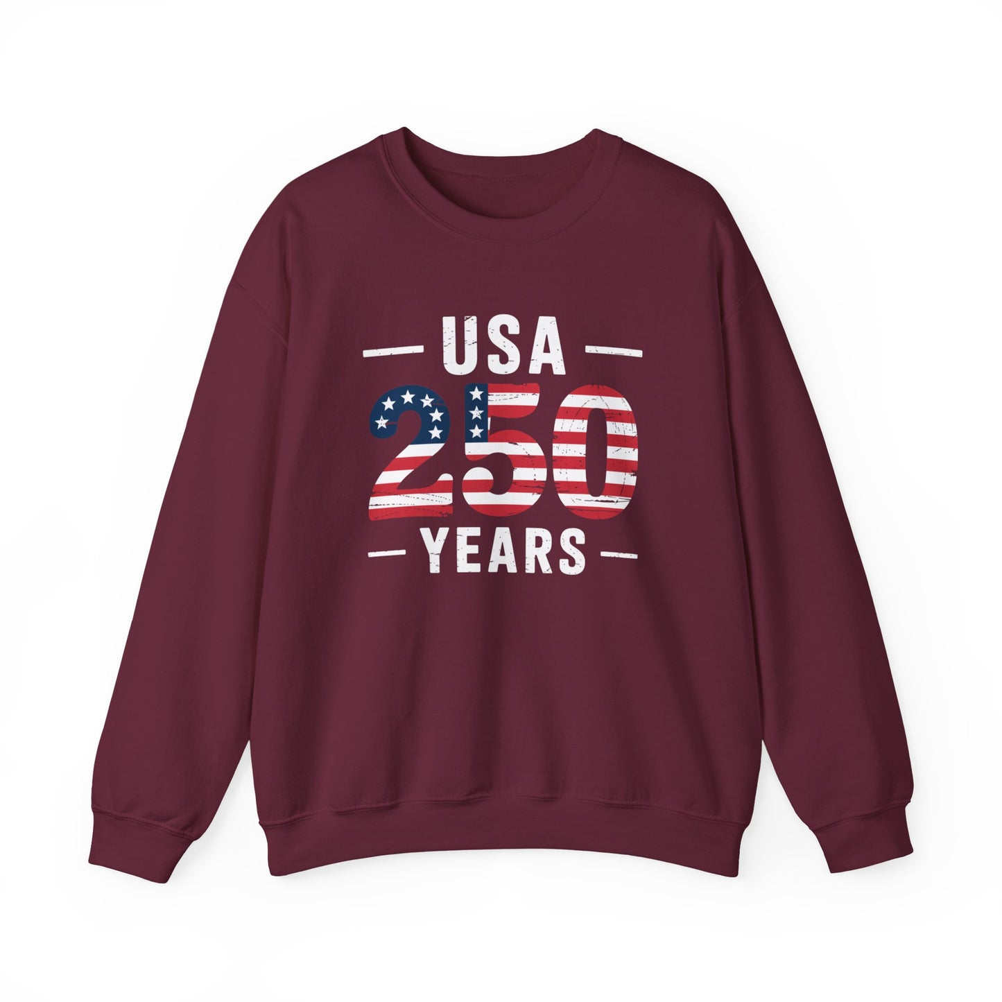 USA 250 Years Patriotic Crewneck Sweatshirt