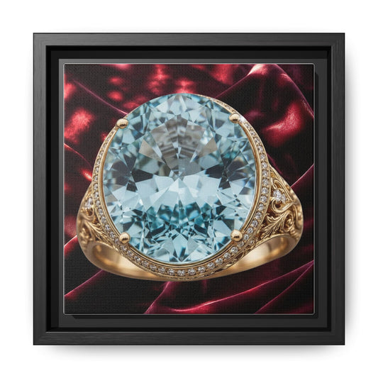 Oval Aquamarine Canvas