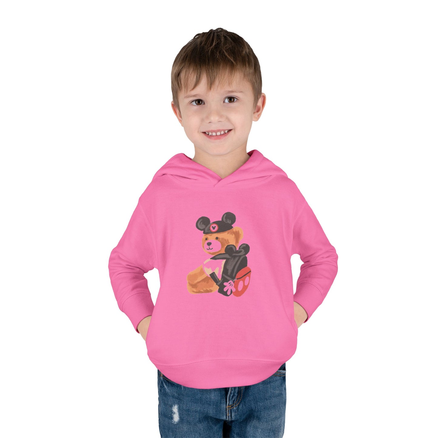 Playful Teddy Bear Toddler Pullover Hoodie
