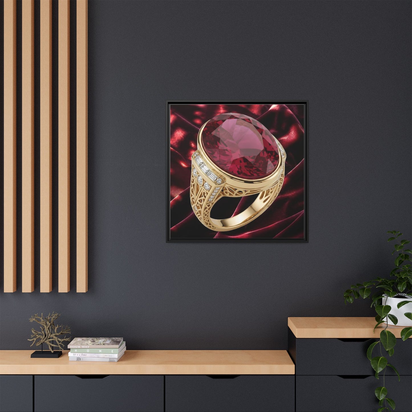 Bordeaux Ruby Velvet Canvas