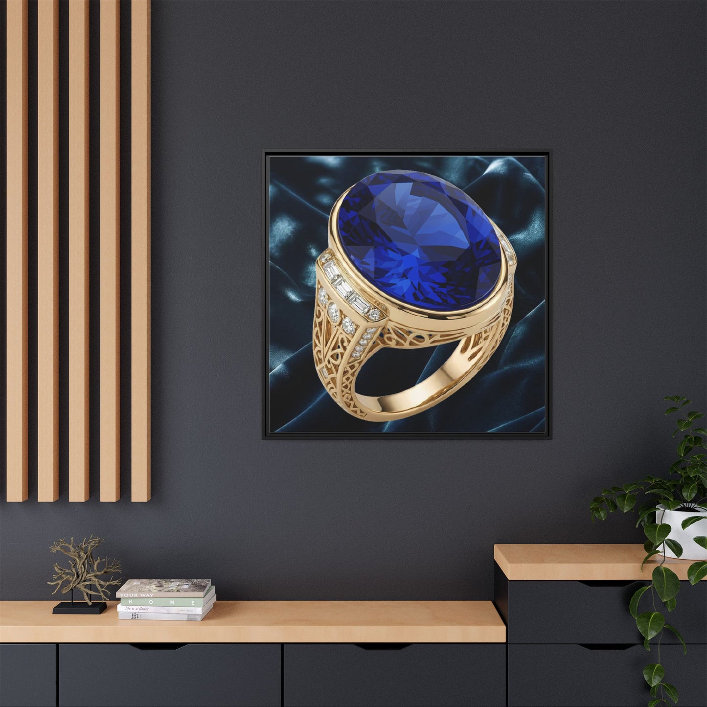 Midnight Sapphire Velvet Canvas