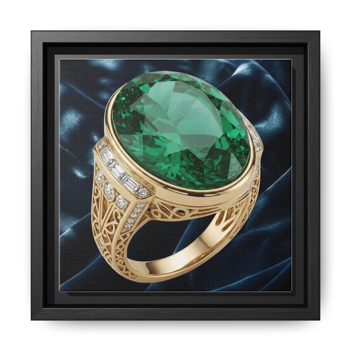Midnight Velvet Emerald Canvas