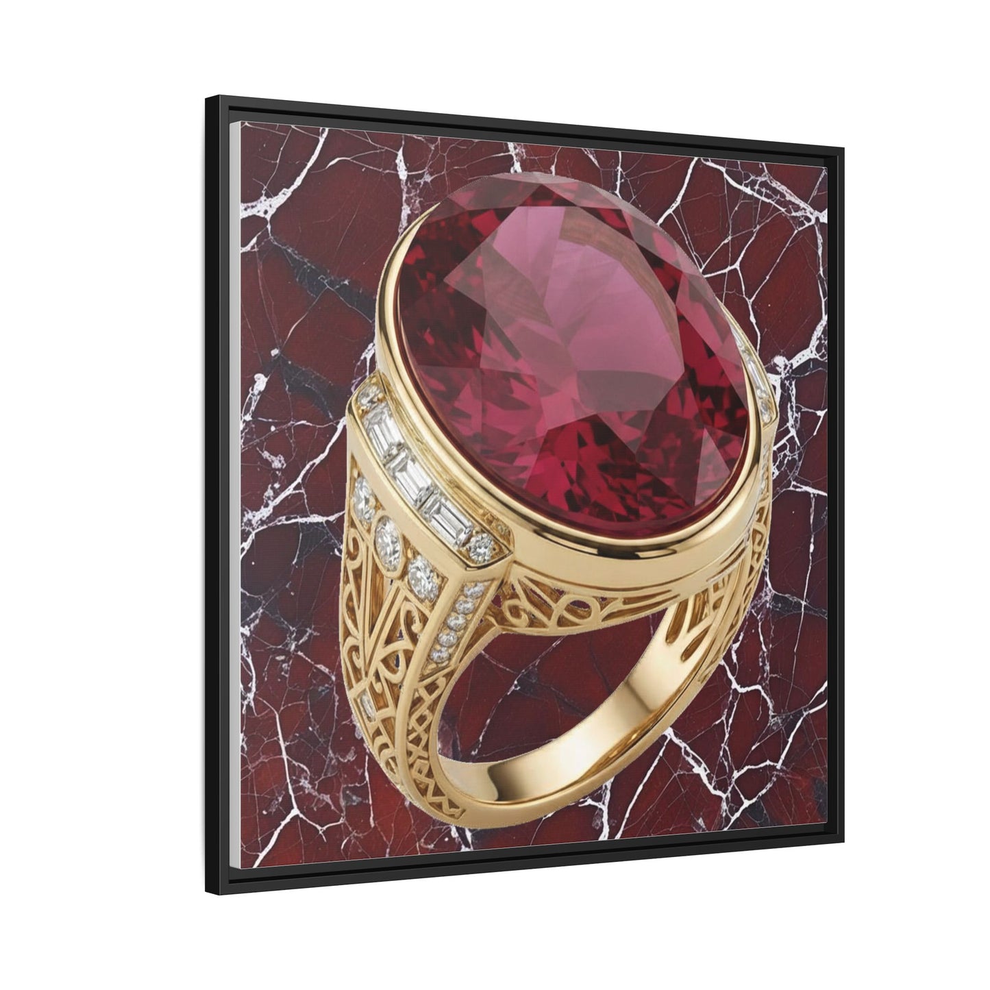 Burgundy Ruby Veinstone Canvas