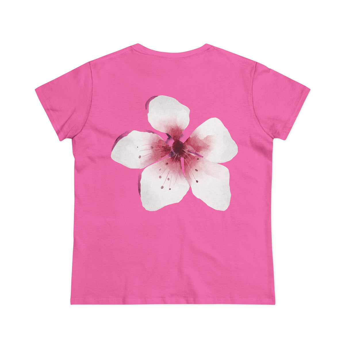 Watercolor Sakura Blossom Back Print Women’s Tee