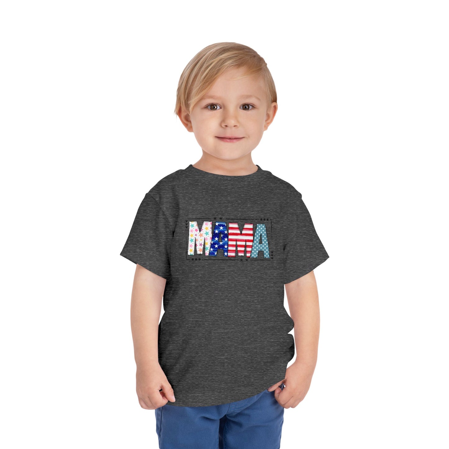 Toddler MAMA Patchwork Stars & Stripes T-Shirt