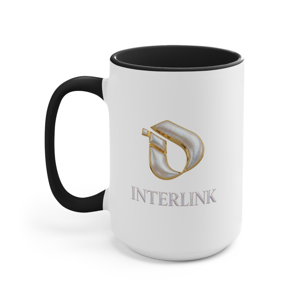 Pearl Glow Interlink Color Accent Ceramic Mug