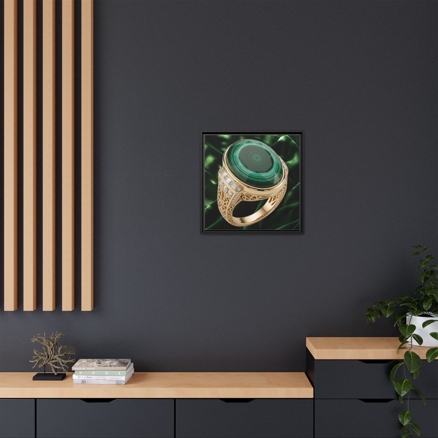 Malachite Oval Tribute Canvas
