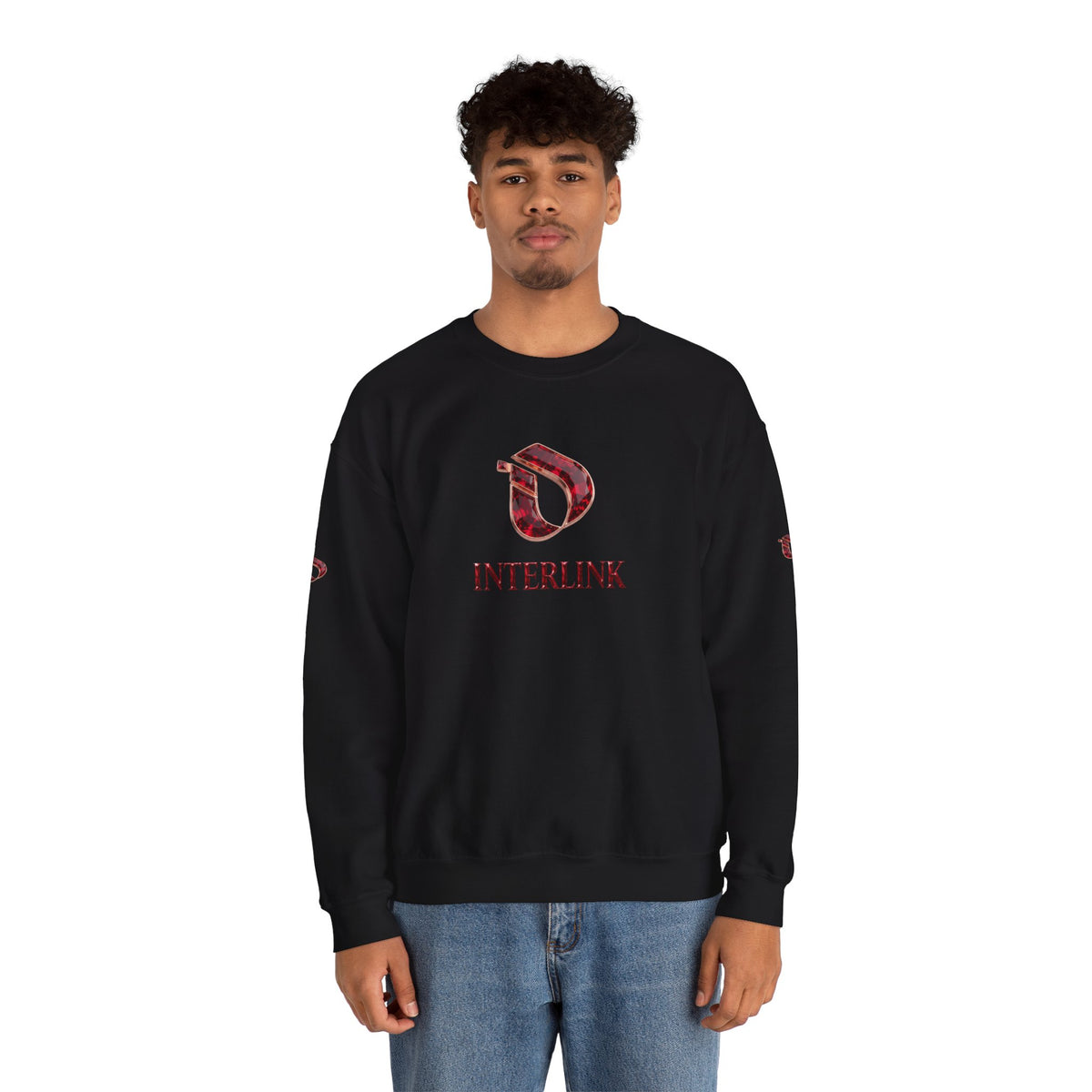 Ruby Facet Interlink Men’s Crewneck Sweatshirt